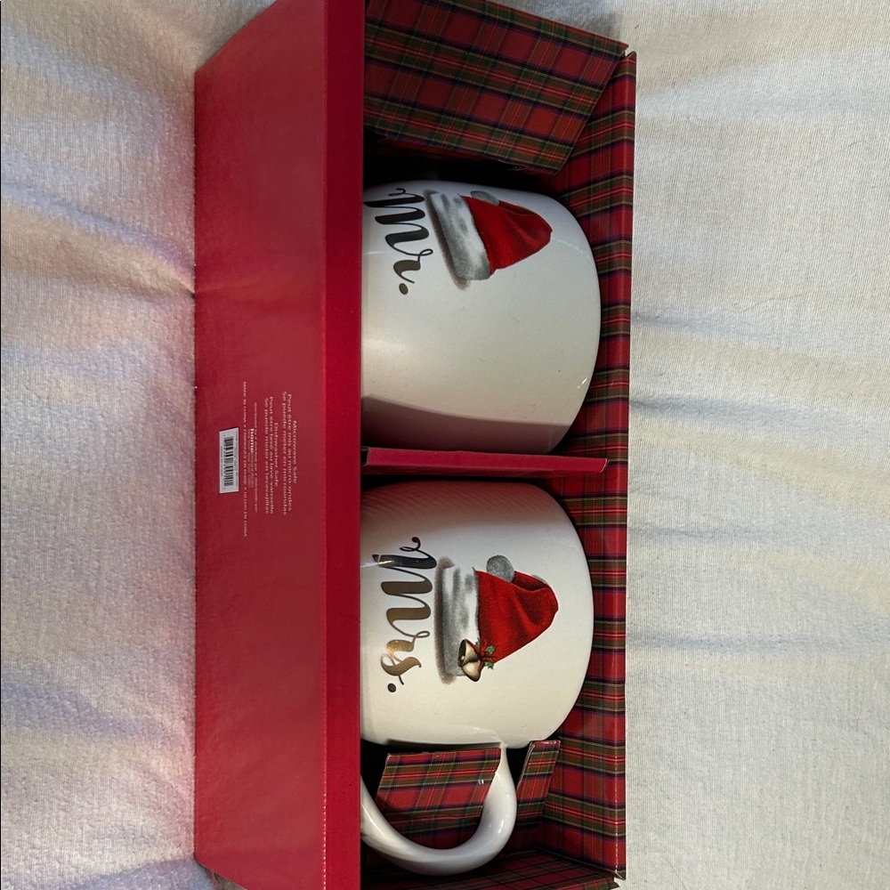 Festive Mr. and Mrs. Holiday Mug Set